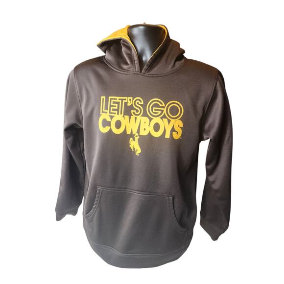 Russell Hoodie Youth XL Mens Small University Wyoming Lets Go Cowboys Sweatshirt - Picture 7 of 12